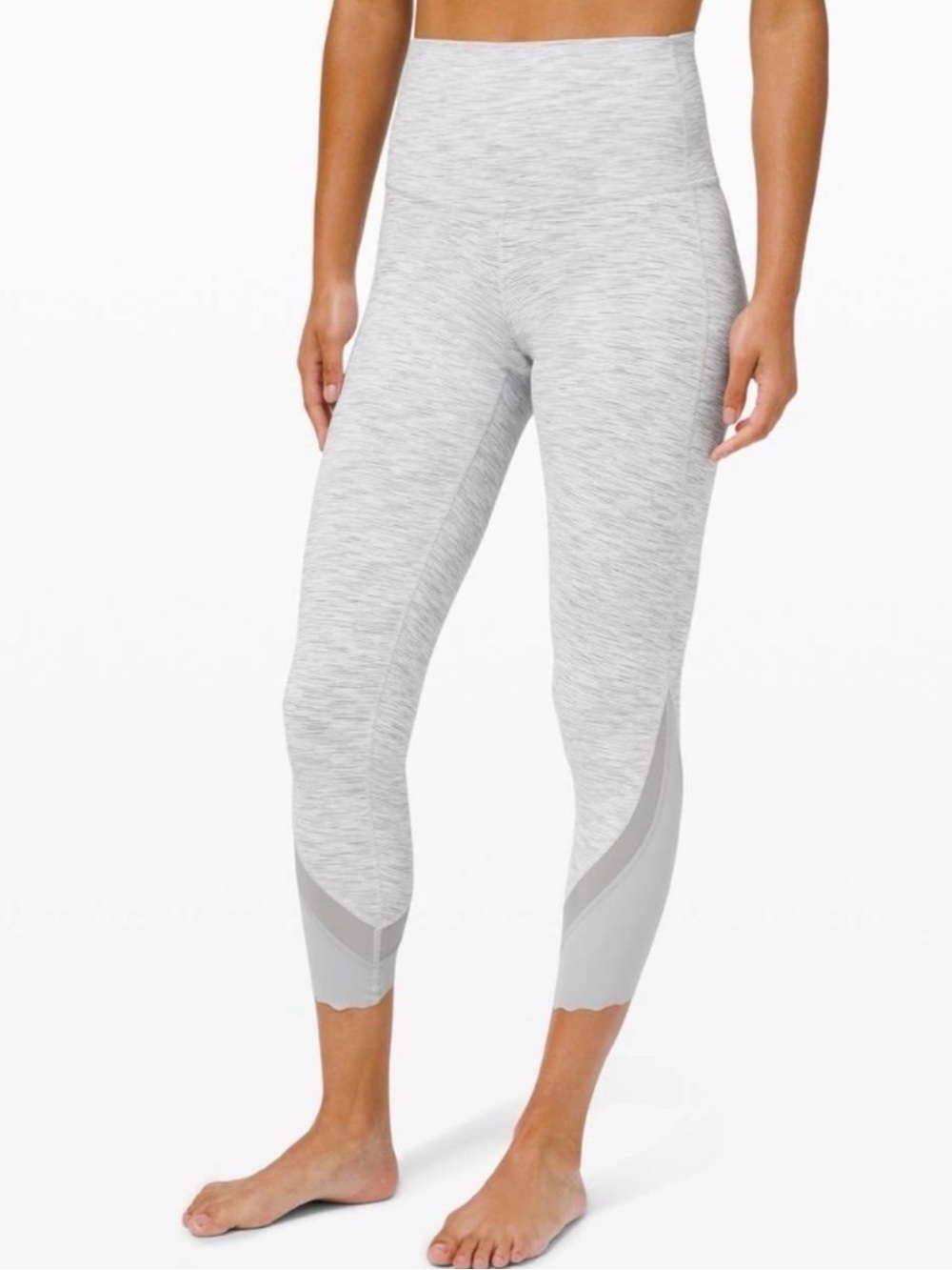 Lululemon Wunder Under Scalloped Hem High-Rise Crop 23" Size 8